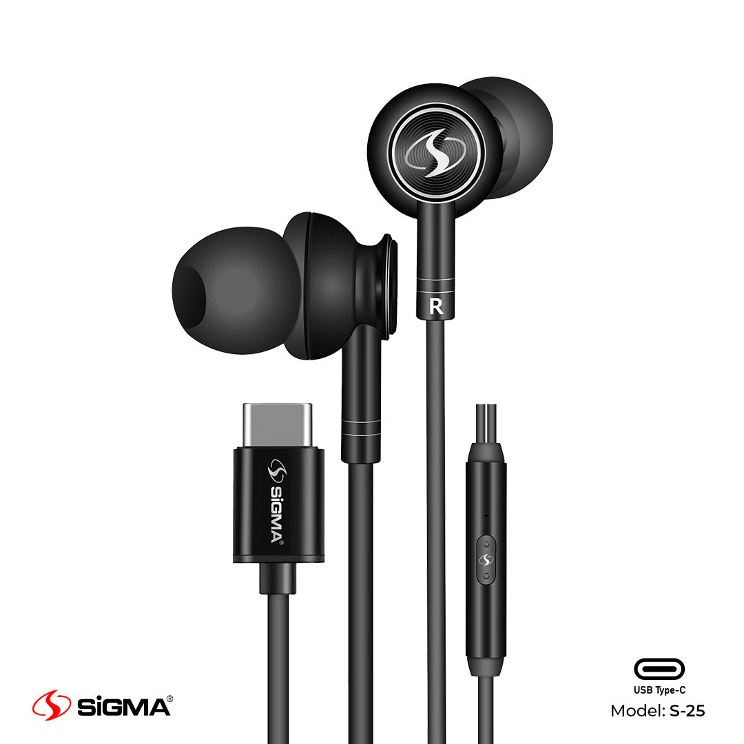 Groove Earphones High Quality S - 25 Type - C - Sigma Lifestylesigmalife.stylevariable