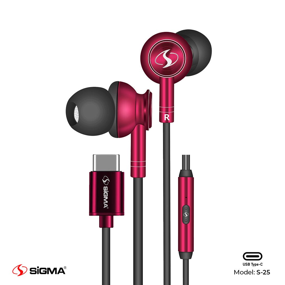 Groove Earphones High Quality S - 25 Type - C - Sigma Lifestylesigmalife.stylevariable