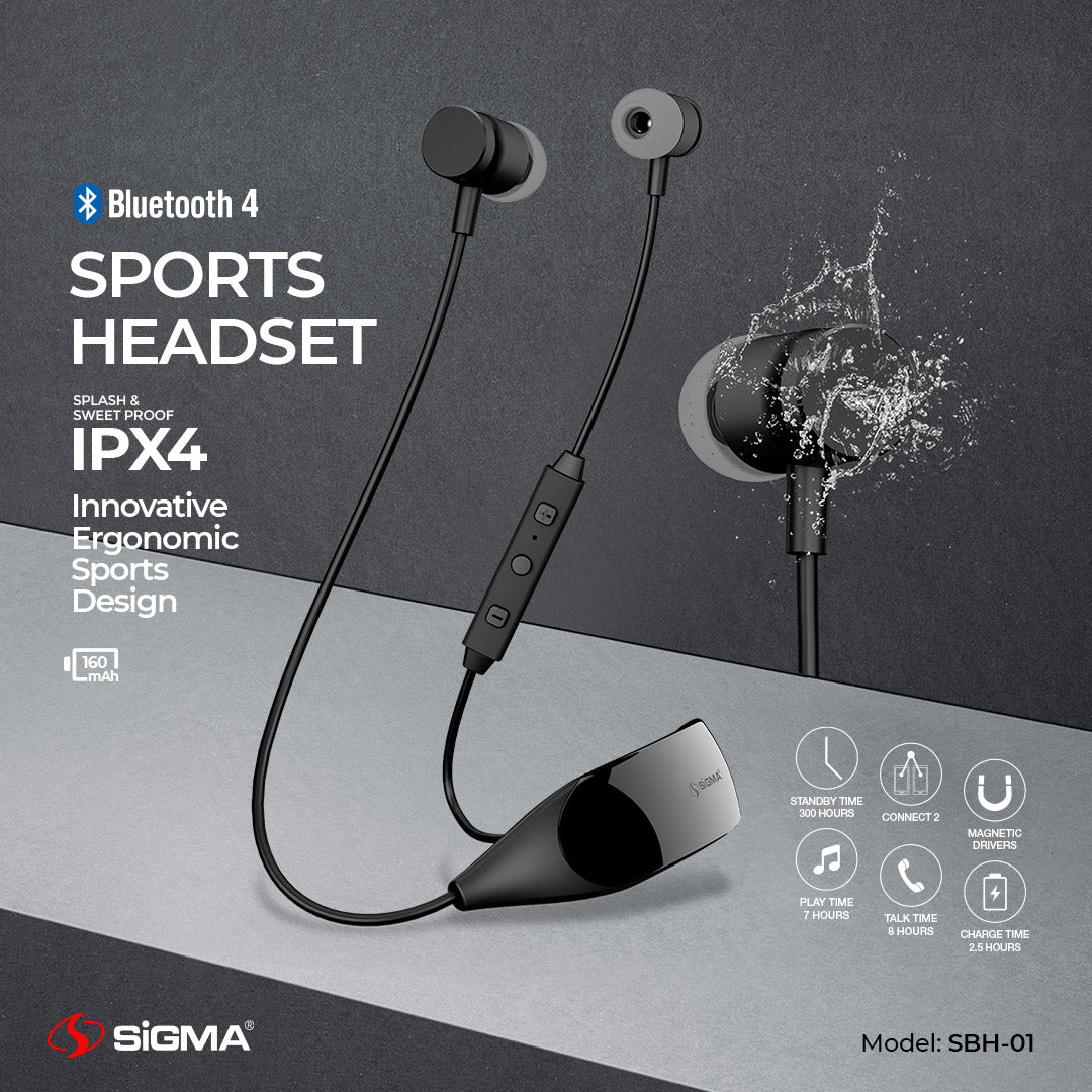 Elite Class Sport Headset SBH - 1 - Sigma Lifestylesigmalife.stylevariable