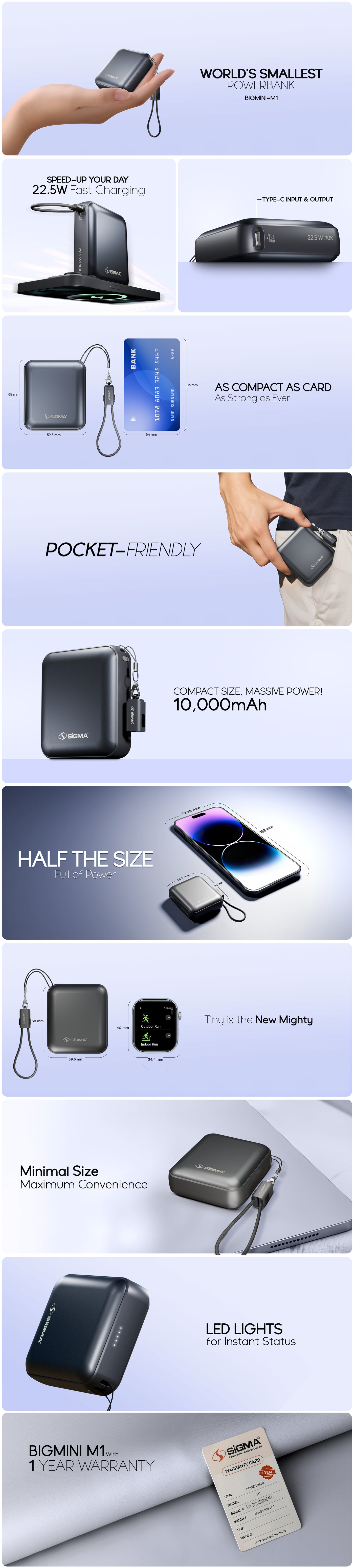 SiGMA M1 Power Bank 10000mAh