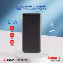 Sigma Babar-1 Power Bank 10000 Mah