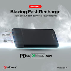 Sigma Burraq Power Bank 10000mAh