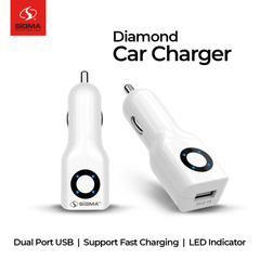 Sigma Diamond Series Micro Single USB Car Charger
