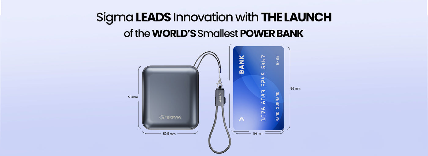 Sigma Leads Innovation with the Launch of the World’s Smallest Power Bank Desktop Banner