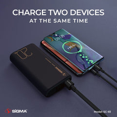 Sigma Power Bank With Dual Ports To Charge Two Devices