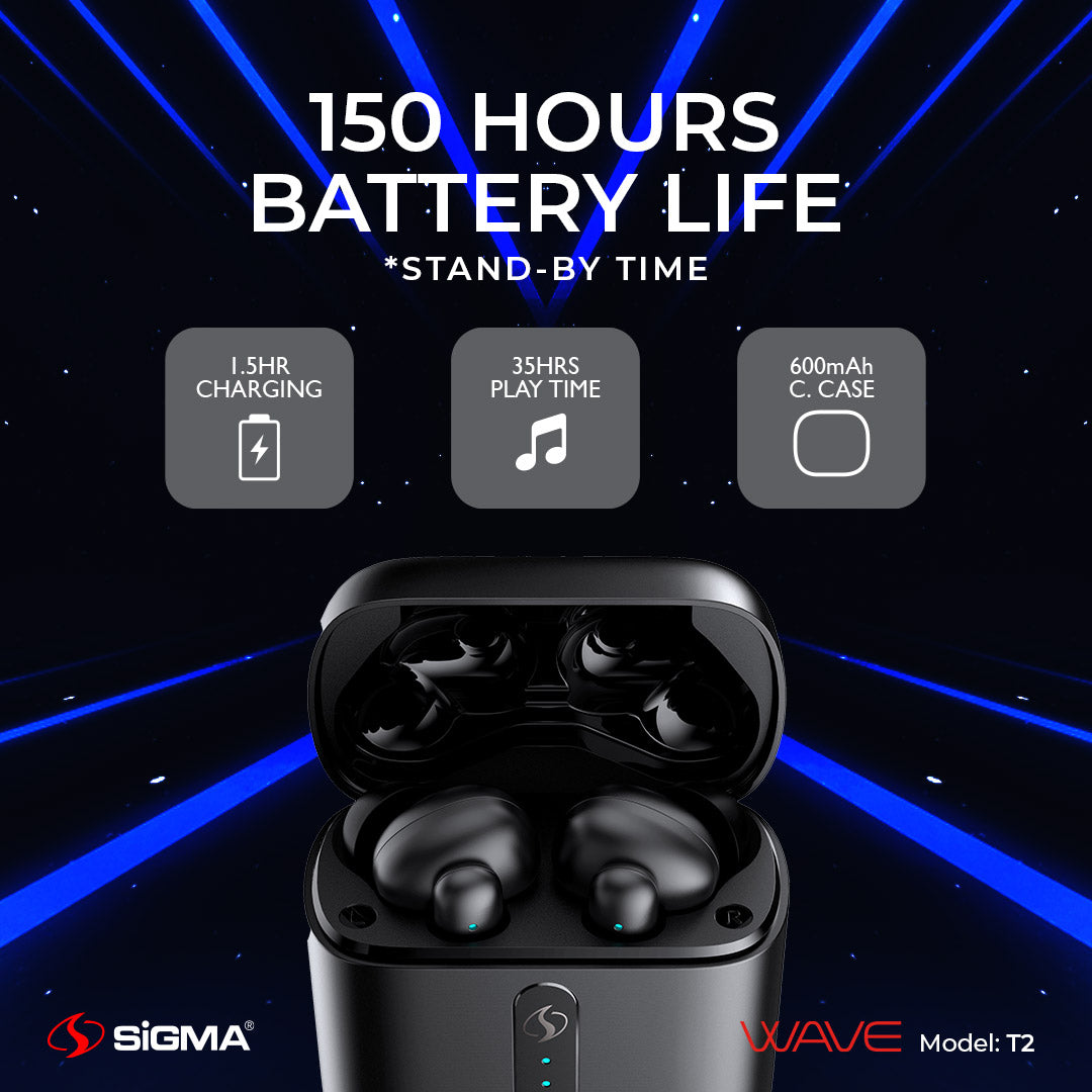 SiGMA Wireless EarBuds WAVE T2 TWS