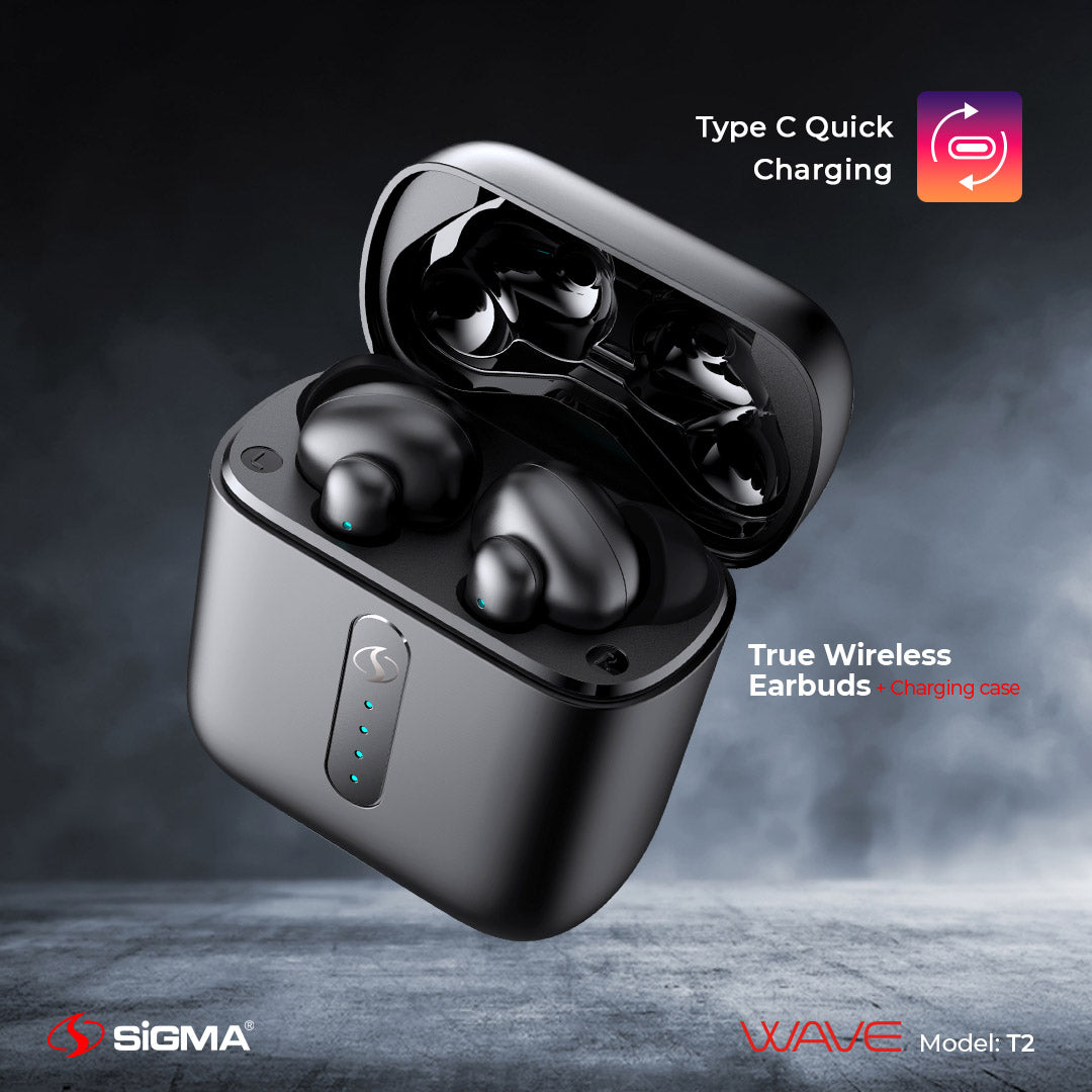 Sigma Wireless EarBuds WAVE T2 TWS - Sigma Lifestyle