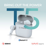 SiGMA Wireless EarBuds WAVE T5 TWS