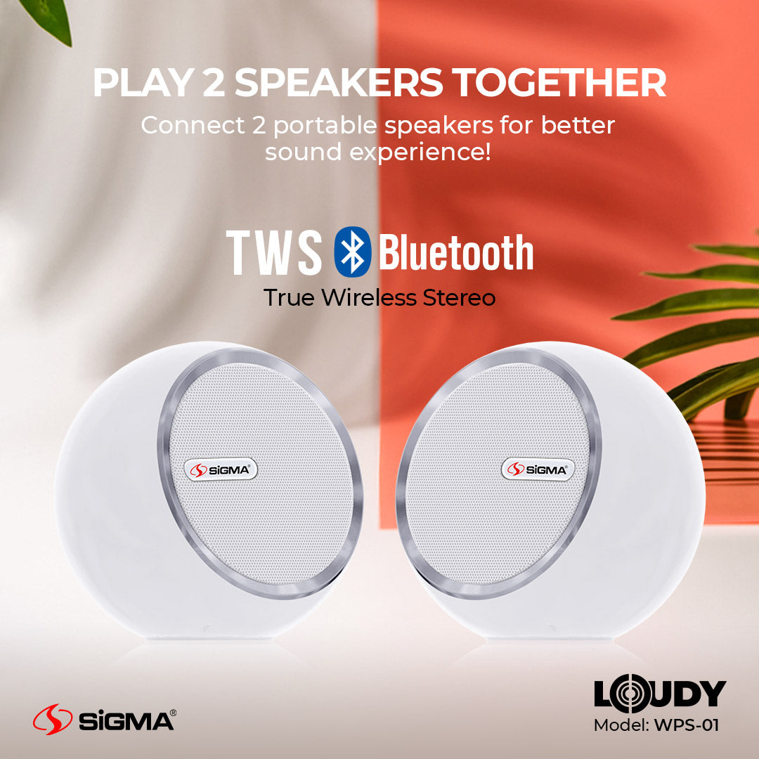 Sigma Loudy Portable Speaker WPS-01 (Pair)