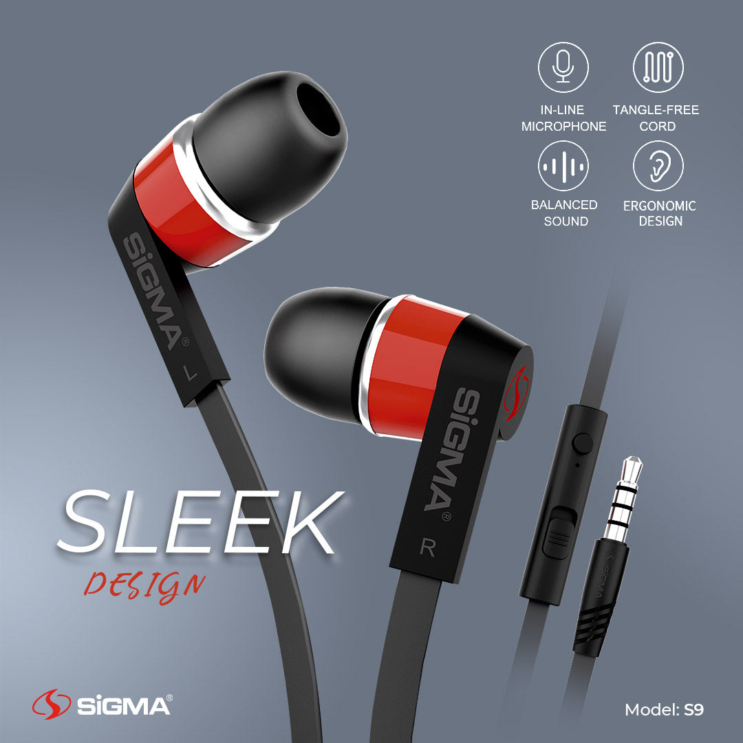 Sigma High Quality Stereo Earphones S9