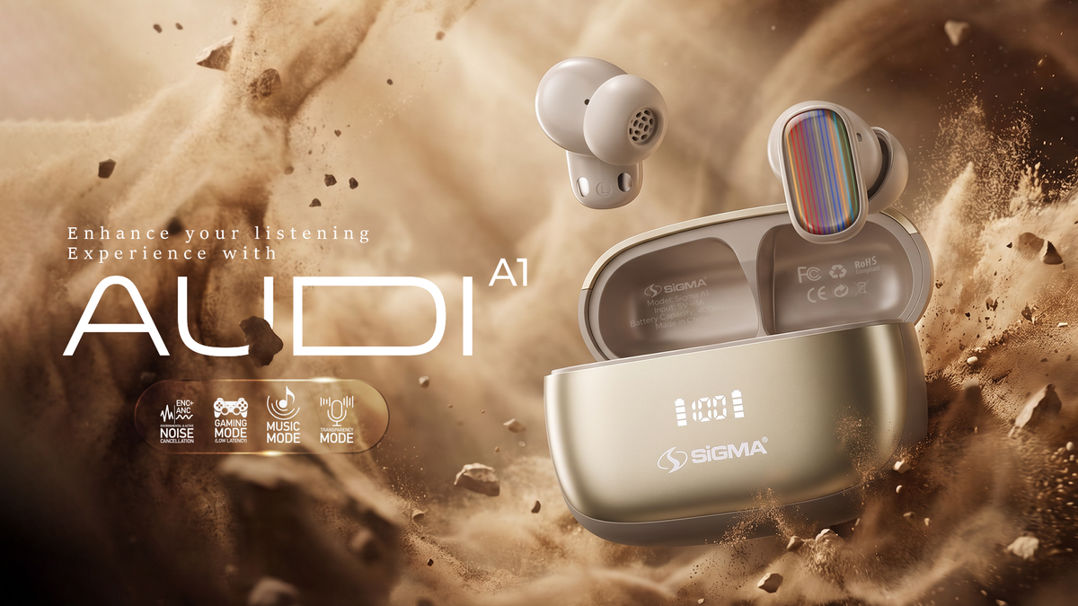 Sigma A-1 ANC wireless earbuds banner