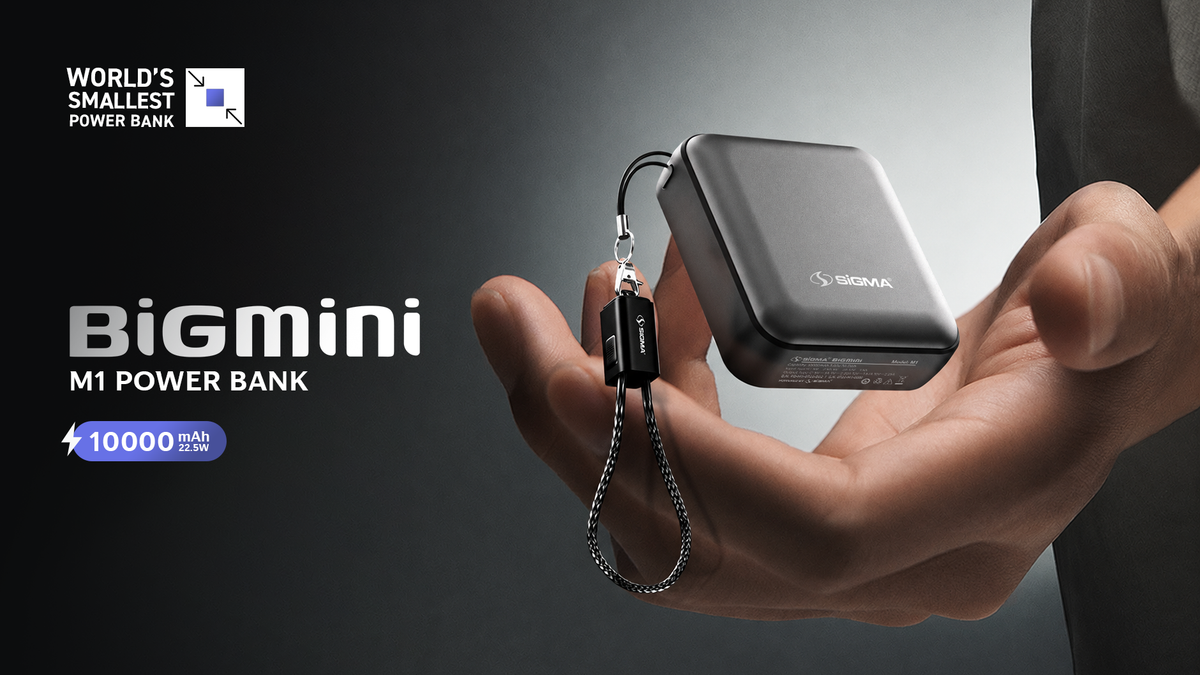 Sigma M1 10000mAh mini power bank banner